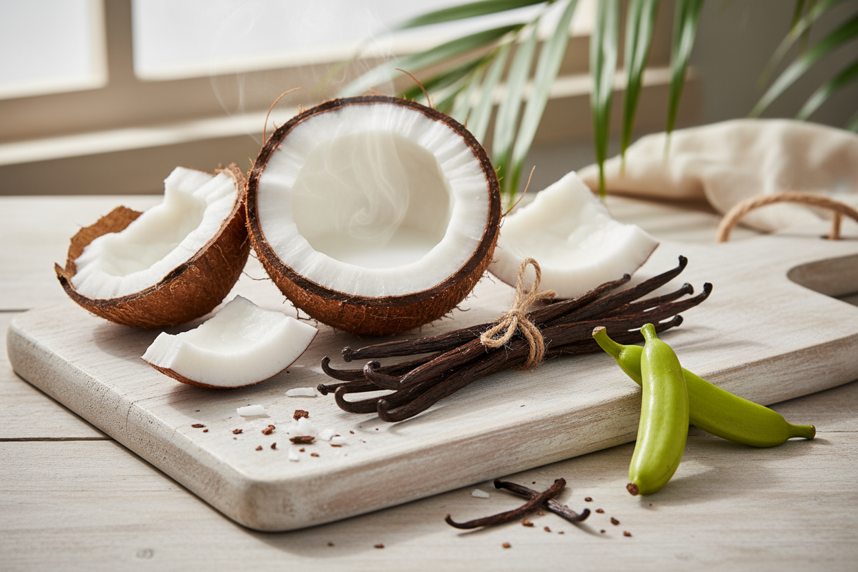 coconut with vanilla